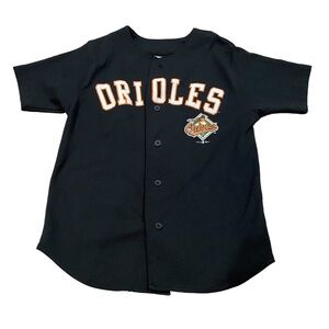 Vintage 2003 MLB Baltimore Orioles Baseball Jersey Black Kids Youth Medium 10-12